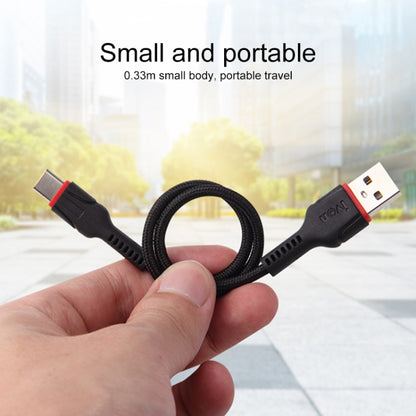 IVON CA81 Type-C / USB-C Fast Charging Data Cable, Length: 33cm (Red) - USB-C & Type-C Cable by IVON | Online Shopping UK | buy2fix