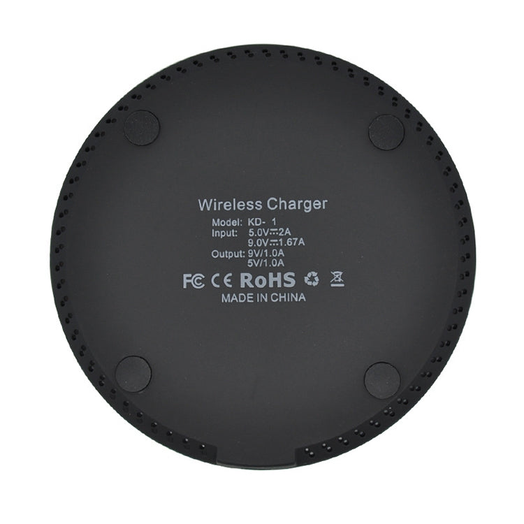 KD-1 Ultra-thin 10W Normal Charging Wireless Charger (Black) - Apple Accessories by buy2fix | Online Shopping UK | buy2fix