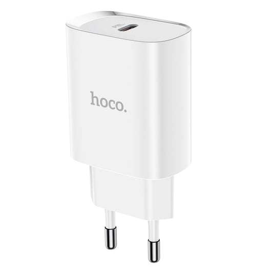 hoco N14 PD 20W Single Port Smart Travel Charger Power Adapter, EU Plug(White) - Apple Accessories by hoco | Online Shopping UK | buy2fix