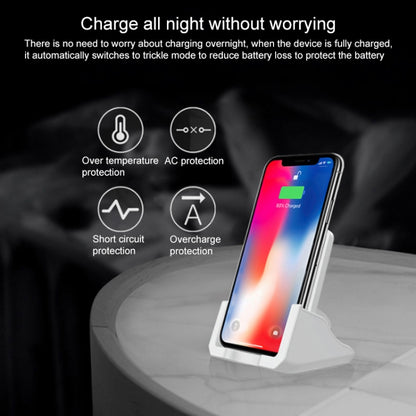 A918 10W Mobile Phone Vertical Wireless Quick Charger Holder(Black) - Apple Accessories by buy2fix | Online Shopping UK | buy2fix