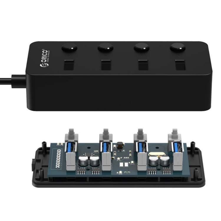 ORICO W9PH4-U3-V1 4 USB 3.0 Ports Faceup Design HUB with Individual Power Switches and LEDs - Computer & Networking by ORICO | Online Shopping UK | buy2fix