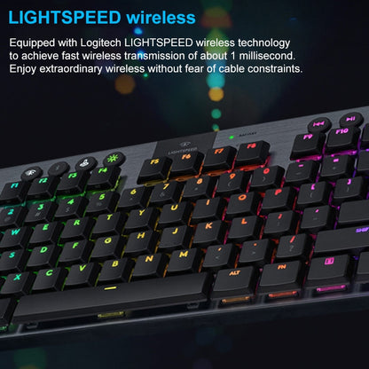 Logitech G913 TKL Wireless RGB Mechanical Gaming Keyboard, Tea Shaft (GL-Tactile)(Black) - Wireless Keyboard by Logitech | Online Shopping UK | buy2fix