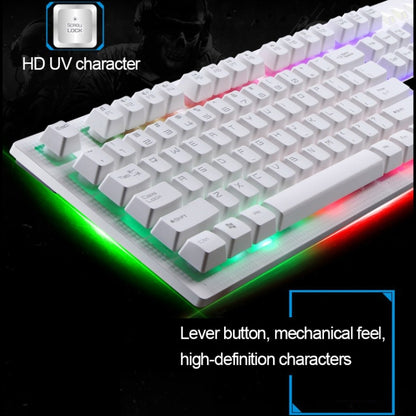 ZGB G20 104 Keys USB Wired Mechanical Feel Glowing Computer Keyboard Gaming Keyboard(Black) - Wired Keyboard by buy2fix | Online Shopping UK | buy2fix