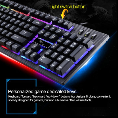 ZGB G20 104 Keys USB Wired Mechanical Feel Glowing Computer Keyboard Gaming Keyboard(Black) - Wired Keyboard by buy2fix | Online Shopping UK | buy2fix