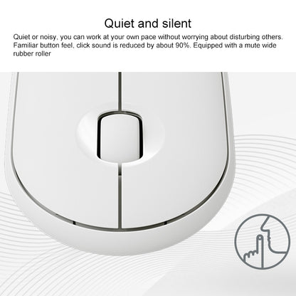 Logitech Pebble Cobblestone Shape Thin 3-keys 1000DPI Mute Wireless Bluetooth Optical Mouse, Wireless Range: 10m (Black) - Wireless Mice by Logitech | Online Shopping UK | buy2fix