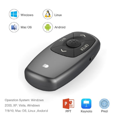 Doosl DSIT011 2.4GHz Mini Rechargeable PowerPoint Presentation Remote Control, Control Distance: 100m(Black) -  by DOOSL | Online Shopping UK | buy2fix