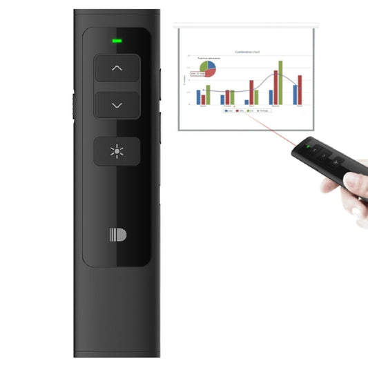 Doosl DSIT013 2.4GHz Rechargeable PowerPoint Presentation Remote Control Multi-functional Laser Pointer for PowerPoint / Keynote / Prezi, Control Distance: 100m(Black) -  by DOOSL | Online Shopping UK | buy2fix