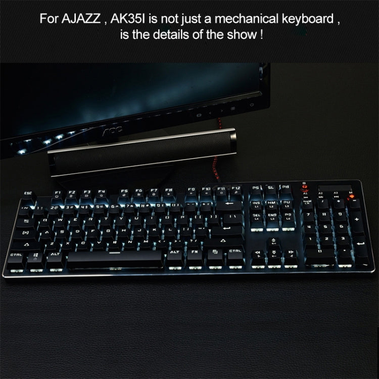 Ajazz AK35I Multimedia Knob Gaming Backlight Alloy Machinery Keyboard (Black Tea Axis) - Wired Keyboard by Ajazz | Online Shopping UK | buy2fix