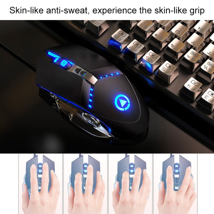 YINDIAO V2 Mechanical Feel Gaming Keyboard Mouse Set (White Rainbow Light) - Wired Keyboard by YINDIAO | Online Shopping UK | buy2fix