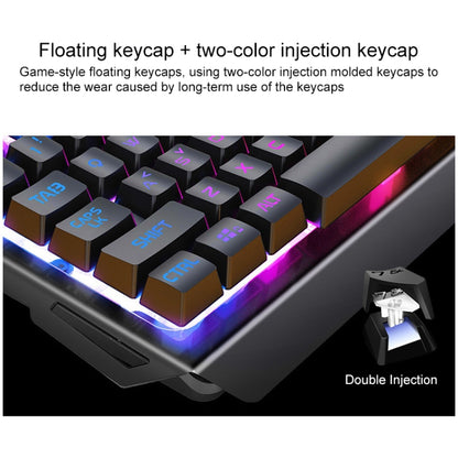 YINDIAO V2 Mechanical Feel Gaming Keyboard Mouse Set (Black Rainbow Light) - Wired Keyboard by YINDIAO | Online Shopping UK | buy2fix