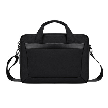 DJ06 Oxford Cloth Waterproof Wear-resistant Portable Expandable Laptop Bag for 15.4 inch Laptops, with Detachable Shoulder Strap(Black) - 15 inch by buy2fix | Online Shopping UK | buy2fix