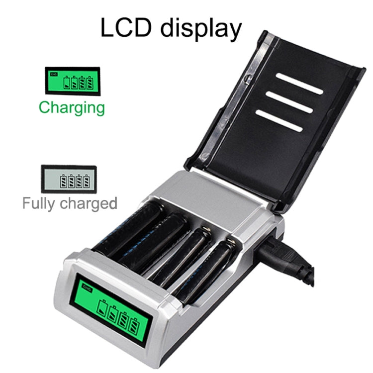 AC 100-240V 4 Slot Battery Charger for AA & AAA Battery, with LCD Display, AU Plug - Charger & Converter by buy2fix | Online Shopping UK | buy2fix