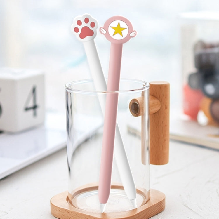 Cute Cartoon Silicone Protective Cover for Apple Pencil 2(Five-pointed Star Pink)) - Pencil Accessories by buy2fix | Online Shopping UK | buy2fix