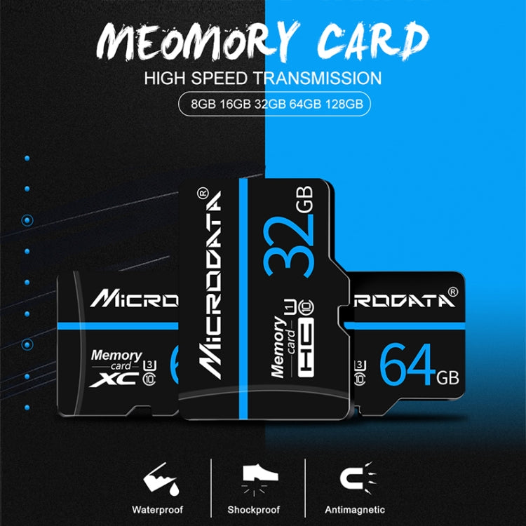 MICRODATA 64GB U3 Blue Line and Black TF(Micro SD) Memory Card - Micro SD Card by MiCRODATA | Online Shopping UK | buy2fix