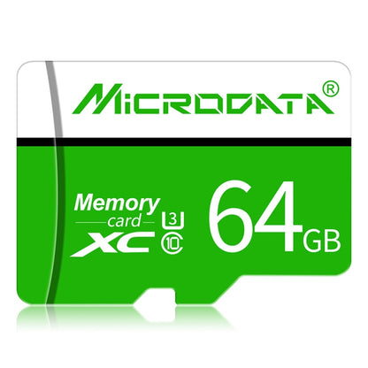 MICRODATA 64GB U3 Green and White TF(Micro SD) Memory Card - Micro SD Card by MiCRODATA | Online Shopping UK | buy2fix