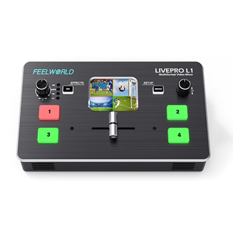 FEELWORLD LIVEPRO L1 Multi-camera Media Live Broadcast 4-Channel Live Production Switcher with 2.0 inch TFT Screen - Consumer Electronics by FEELWORLD | Online Shopping UK | buy2fix