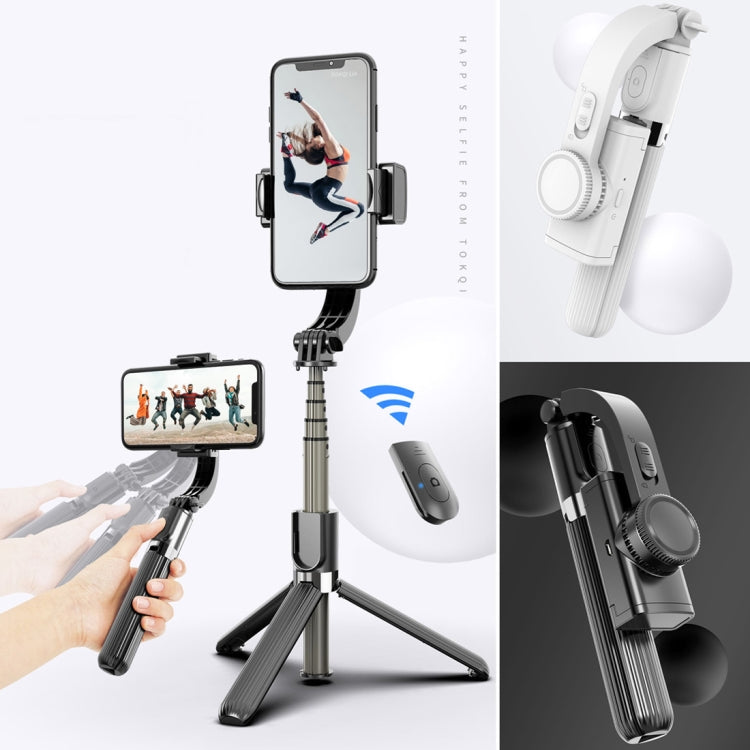 L08 Adjustable Gimbal Stabilize Bluetooth Self-timer Pole Tripod Selfie Stick (Black) - Consumer Electronics by buy2fix | Online Shopping UK | buy2fix