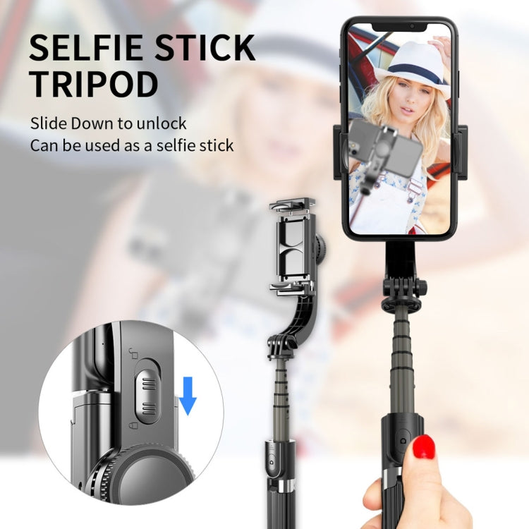 L08 Adjustable Gimbal Stabilize Bluetooth Self-timer Pole Tripod Selfie Stick (Black) - Consumer Electronics by buy2fix | Online Shopping UK | buy2fix