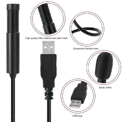 Yanmai SF-558 Mini Professional USB Studio Stereo Condenser Recording Microphone, Cable Length: 15cm (Black) - Consumer Electronics by Yanmai | Online Shopping UK | buy2fix