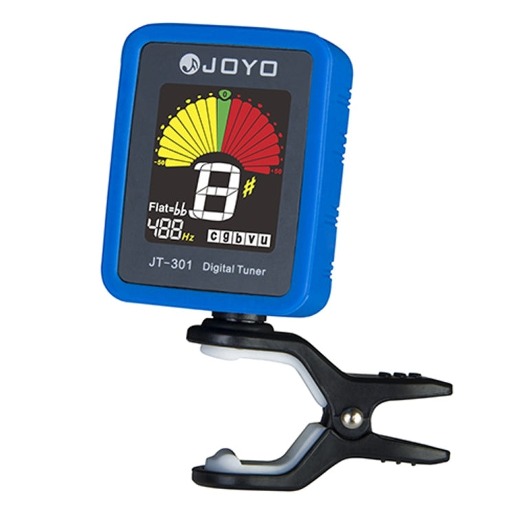 JOYO JT-301 Clip-on Electric Digital Tuner Universal Portable with Silica Gel Cover for Guitar Chromatic Bass Ukulele Violin (Blue) - Stringed Instruments Accessories by JOYO | Online Shopping UK | buy2fix