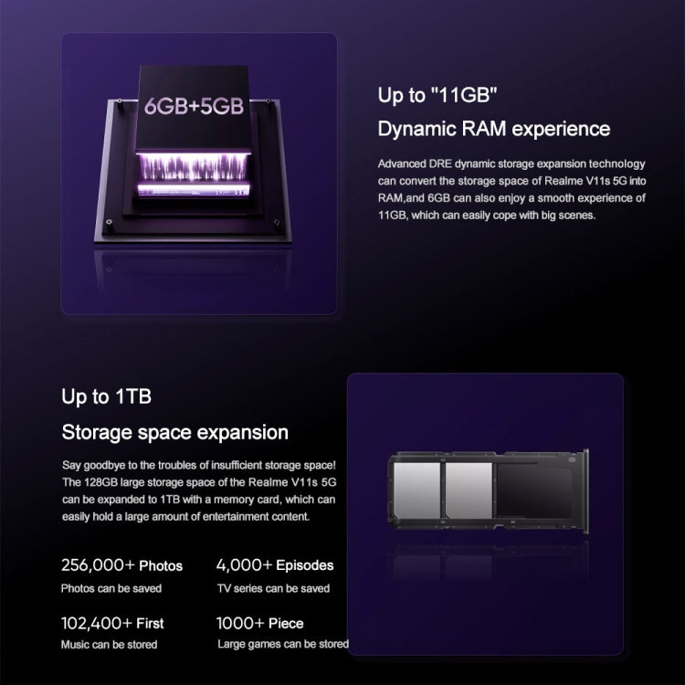 Realme V11s 5G, 4GB+128GB, Dual Back Cameras, Side Fingerprint Identification, 5000mAh Battery, 6.5 inch Realme UI 2.0 / Android 11 MediaTek Dimensity 810 Octa Core up to 2.4GHz, Network: 5G, Support Google Play(Twilight Purple) - OPPO by Realme | Online Shopping UK | buy2fix