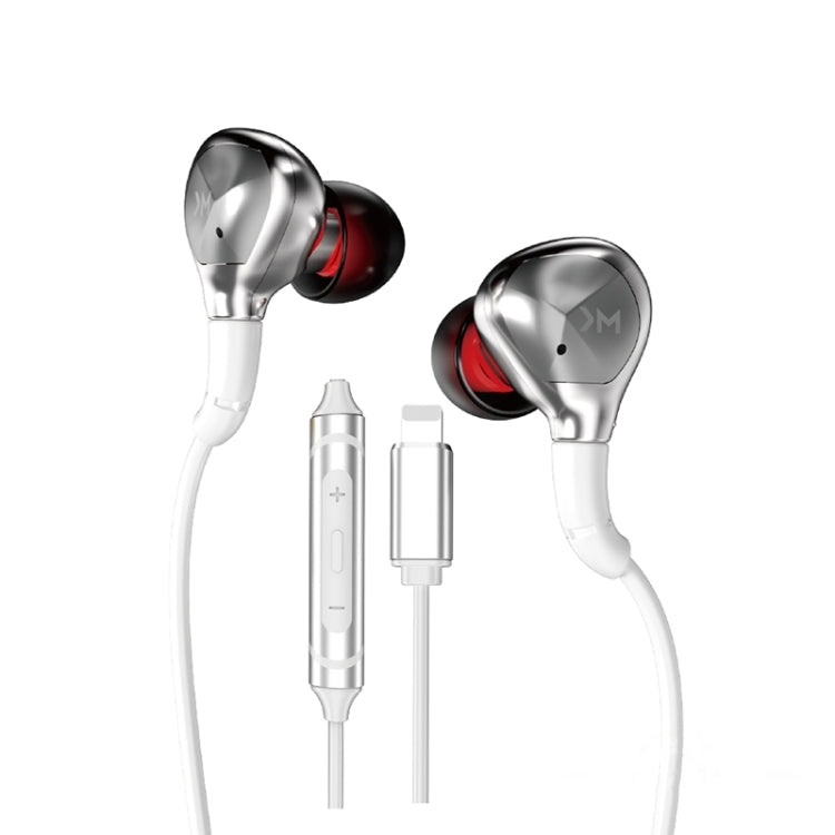 WK Black Gold Series YC06 8 Pin HIFI Sound Quality Wired Headphones (White) - In Ear Wired Earphone by WK | Online Shopping UK | buy2fix