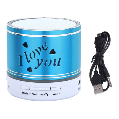 A9L Mini Portable Bluetooth Stereo Speaker with RGB LED Light, Built-in MIC, Support Hands-free Calls & TF Card & AUX(Blue) - Mini Speaker by buy2fix | Online Shopping UK | buy2fix