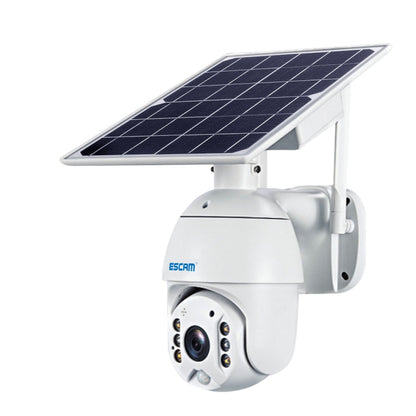 ESCAM QF480 EU Version HD 1080P IP66 Waterproof 4G Solar Panel PT IP Camera without Battery, Support Night Vision / Motion Detection / TF Card / Two Way Audio (White) - Dome Camera by ESCAM | Online Shopping UK | buy2fix