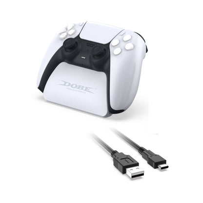 DOBE TP5-0537B Gamepad Controller Holder with Cable For PS5(White) - Holder by DOBE | Online Shopping UK | buy2fix