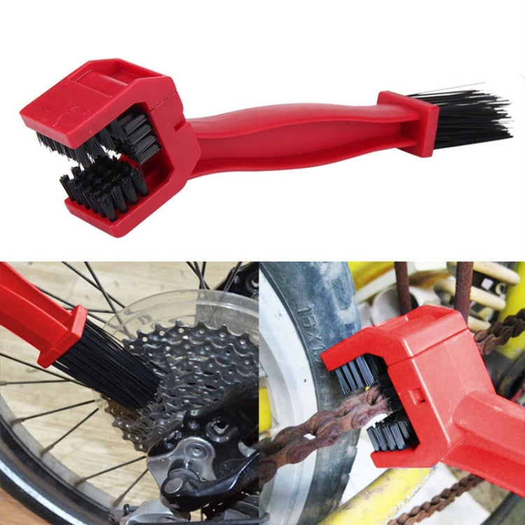 2 Set Bicycle Chain Cleaning Brush Flywheel Cleaning Tools Crankset Brush Cleaning Chain Wheel Set Brush (Red) - Outdoor & Sports by buy2fix | Online Shopping UK | buy2fix