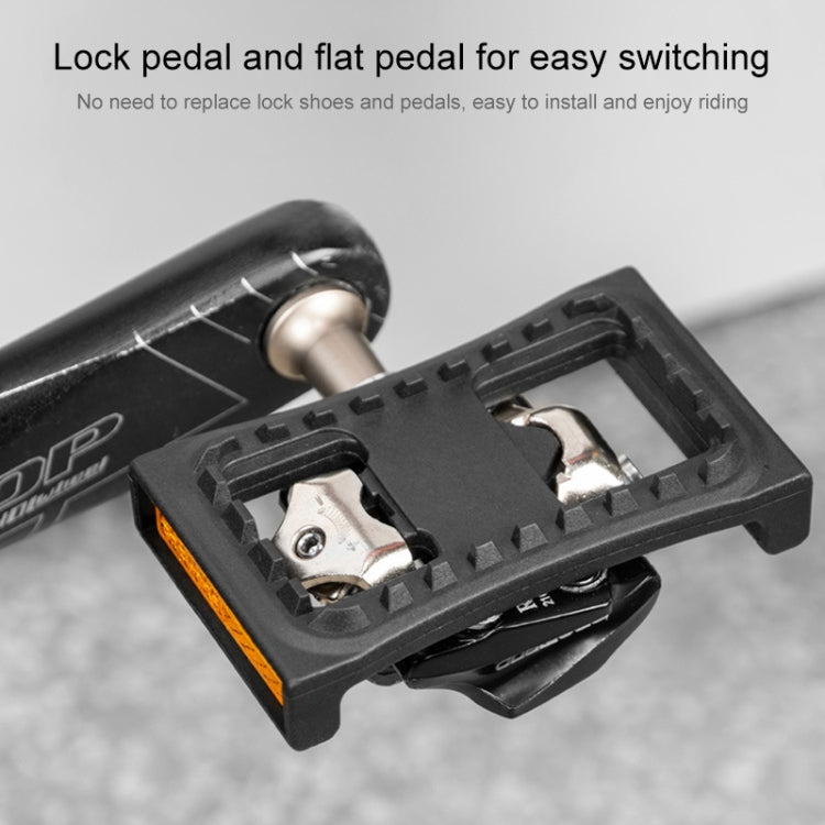 PROMEND PD-M04 1 Pair Mountain Bicycle Lock Pedal Turn Flat Pedal Buckle - Outdoor & Sports by PROMEND | Online Shopping UK | buy2fix