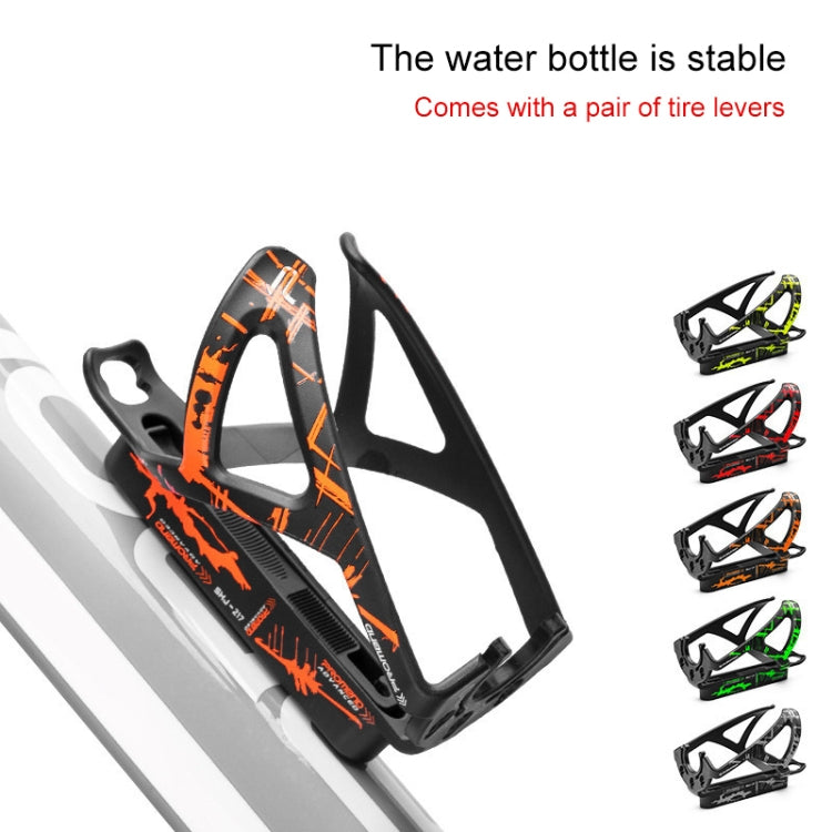 PROMEND SHJ-25217 Bicycle Water Bottle Holder Built-in Tire Levers (Black+Orange) - Holders by PROMEND | Online Shopping UK | buy2fix