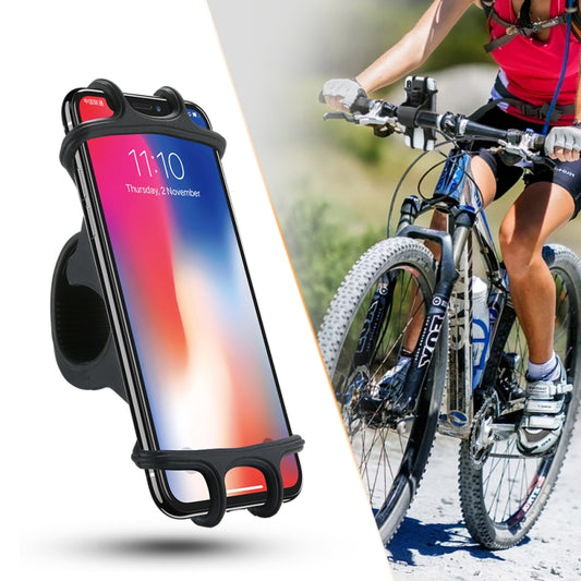 Floveme Universal Bicycle Mobile Phone Holder, Suitable for 4.0-6.3 inch Mobile Phones, For iPhone, Samsung, Huawei, Xiaomi, Lenovo, Sony, HTC and Other Smartphones(Black) - Holders by FLOVEME | Online Shopping UK | buy2fix