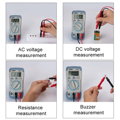 ANENG A830L Handheld Multimeter Household Electrical Instrument(Yellow Blue) - Current & Voltage Tester by ANENG | Online Shopping UK | buy2fix