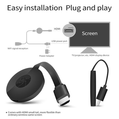 MiraScreen G2 Wireless WiFi Display Dongle Receiver Airplay Miracast DLNA 4K UHD RK3660 TV Stick for iPhone, Samsung, and other Smartphones (Black) - Consumer Electronics by buy2fix | Online Shopping UK | buy2fix