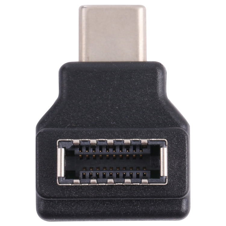 Type-E Female 90 Degrees Elbow to USB-C / Type-C Male Computer Host Adapter - Computer & Networking by buy2fix | Online Shopping UK | buy2fix