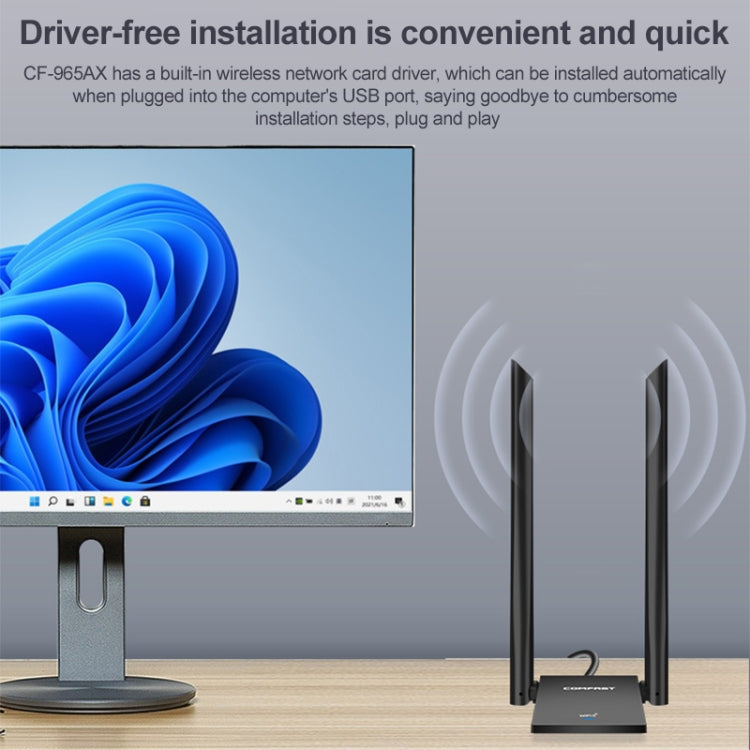 COMFAST CF-965AX 1800Mbps Dual Band Wireless Network Card WiFi6 USB Adapter - USB Network Adapter by COMFAST | Online Shopping UK | buy2fix