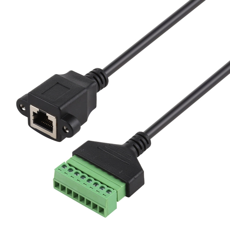 RJ45 Female Plug to 8 Pin Pluggable Terminals Solder-free USB Connector Solderless Connection Adapter Cable, Length: 30cm -  by buy2fix | Online Shopping UK | buy2fix