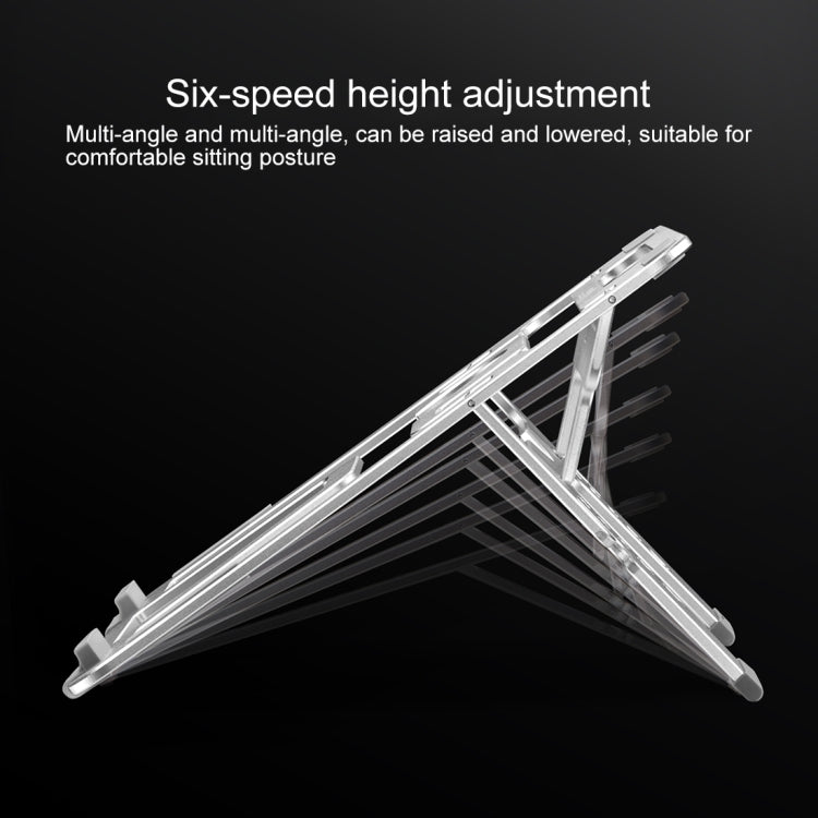 COOLCOLD U2S Portable Foldable Hollow Double Triangle Height Adjustable Aluminum Alloy Bracket for Laptop - Laptop Stand by COOLCOLD | Online Shopping UK | buy2fix