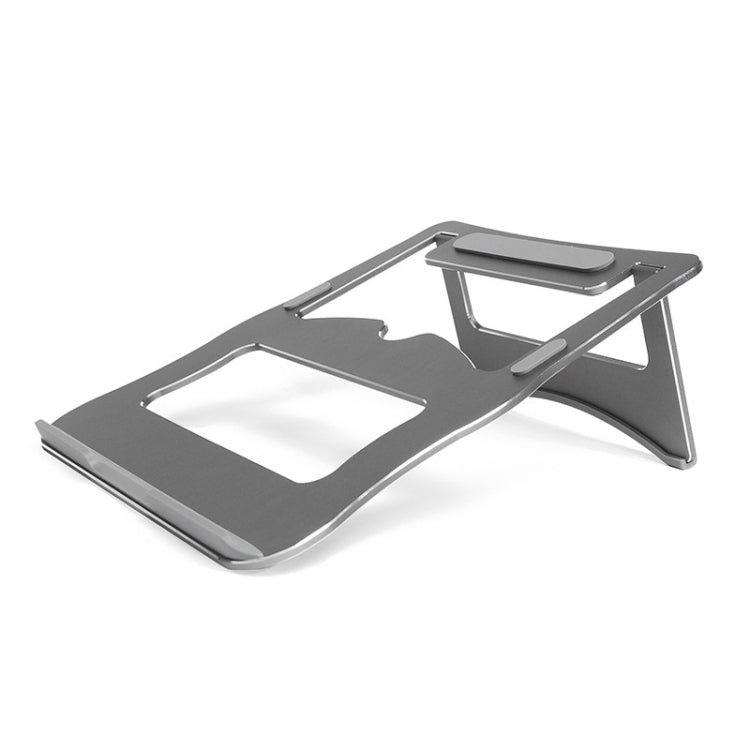 Aluminum Alloy Cooling Holder Desktop Portable Simple Laptop Bracket, Two-stage Support, Size: 21x26cm (Grey) - Laptop Stand by buy2fix | Online Shopping UK | buy2fix