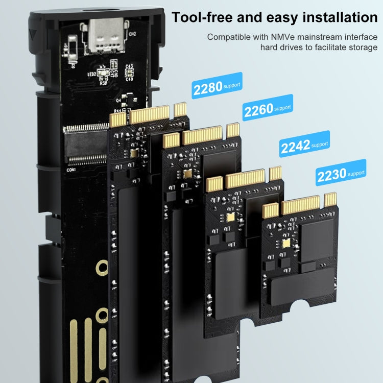 Great Wall HE301 M.2 NVME Hard Drive Docking Station Enclosure Adapter - HDD Enclosure by Great Wall | Online Shopping UK | buy2fix