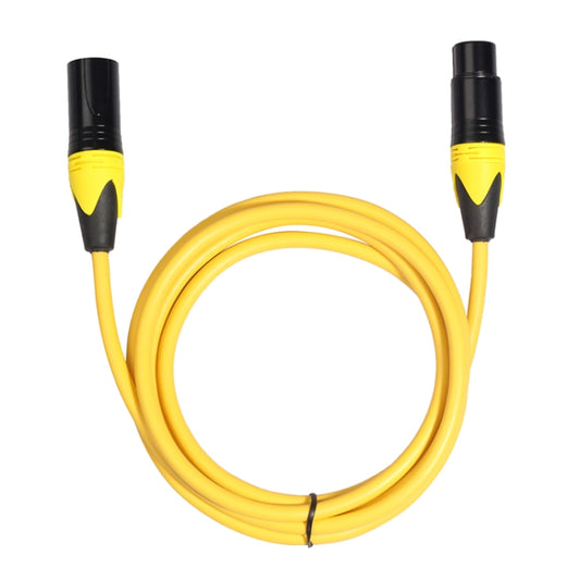 XRL Male to Female Microphone Mixer Audio Cable, Length: 1.8m (Yellow) - Consumer Electronics by buy2fix | Online Shopping UK | buy2fix