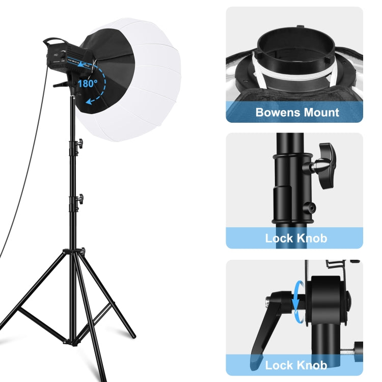 PULUZ 220V150W 3200K-5600K Studio Video Light + 2.8m Light Holder + 65cm Foldable Lantern Softbox Photography Kit(AU Plug) - Camera Accessories by PULUZ | Online Shopping UK | buy2fix