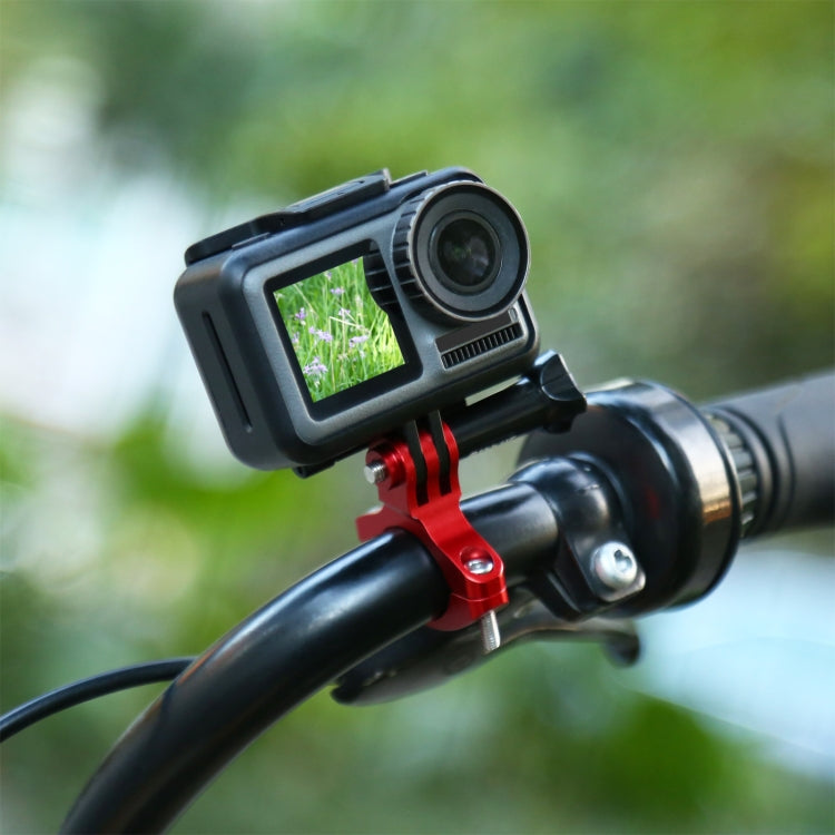 PULUZ Bike Handlebar Adapter Aluminum Mount for GoPro Hero11 Black / HERO10 Black /9 Black /8 Black /7 /6 /5 /5 Session /4 Session /4 /3+ /3 /2 /1, DJI Osmo Action and Other Action Cameras(Red) - DJI & GoPro Accessories by PULUZ | Online Shopping UK | buy2fix