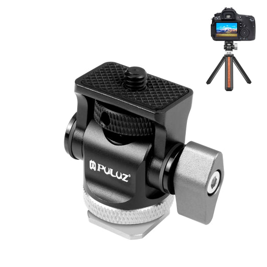 PULUZ Mini 180 Degree Swing Tripod Ball Head Cold Shoe Mount Adapter(Silver) - Camera Accessories by PULUZ | Online Shopping UK | buy2fix