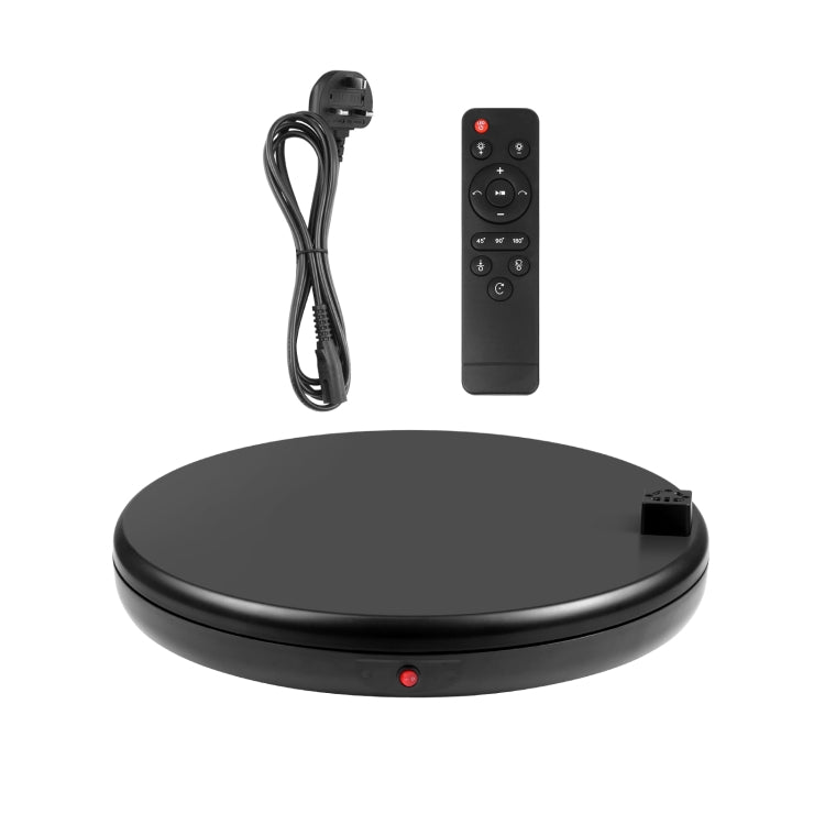 PULUZ 45cm Remote Control Adjusting Speed Rotating Turntable Display Stand with Power Socket, Black, Load 100kg(UK Plug) -  by PULUZ | Online Shopping UK | buy2fix