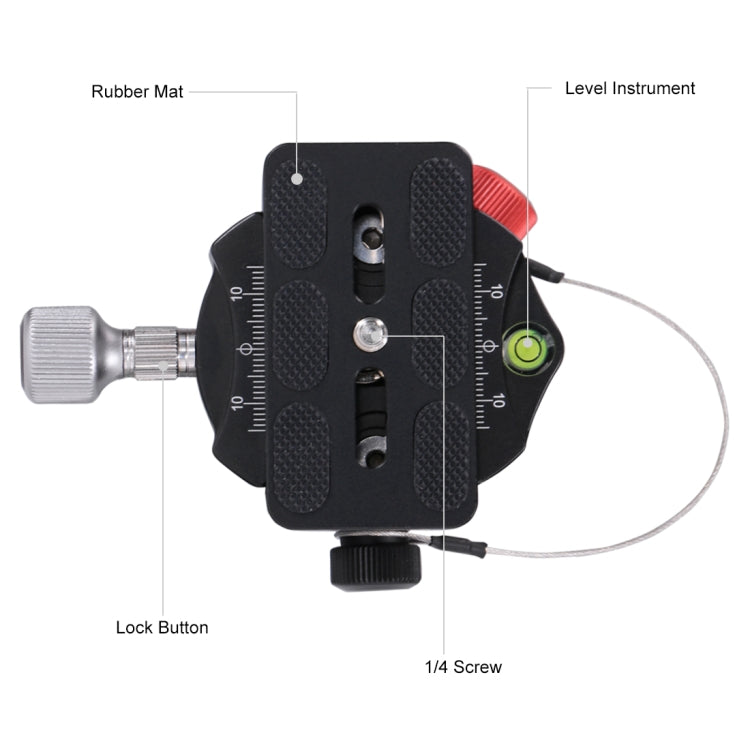 PULUZ Aluminum Alloy Panoramic Indexing Rotator Ball Head with Quick Release Plate for Camera Tripod Head - Camera Accessories by PULUZ | Online Shopping UK | buy2fix