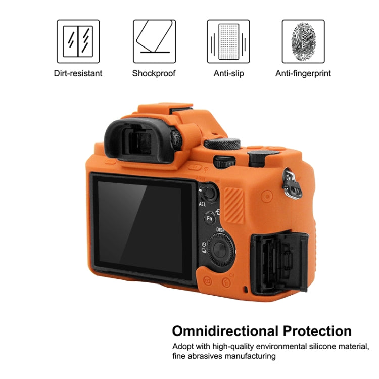 PULUZ Soft Silicone Protective Case for Sony ILCE-7MII / 7SMII / 7RMII(Orange) - Protective Case by PULUZ | Online Shopping UK | buy2fix