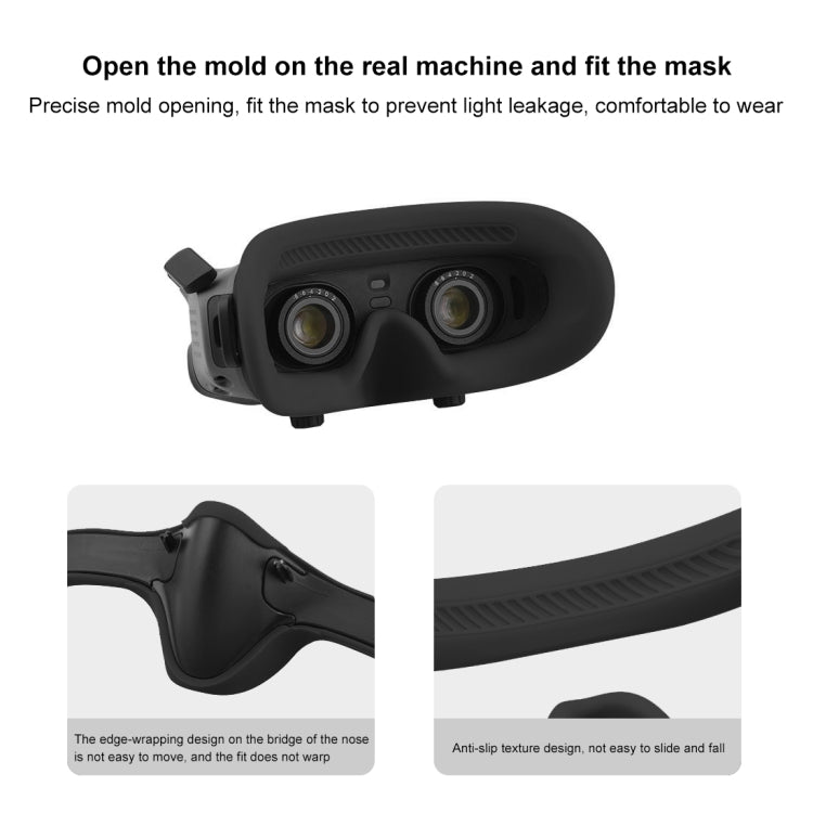 For DJI Avata Goggles 2 PULUZ Flying Eye Mask Silicone Protective Case(Black) -  by PULUZ | Online Shopping UK | buy2fix