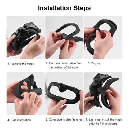 For DJI Avata Goggles 2 PULUZ Flying Eye Mask Silicone Protective Case(Black) -  by PULUZ | Online Shopping UK | buy2fix